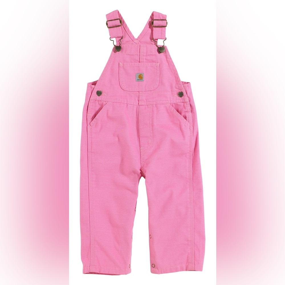 🐄 NWT Carhartt Washed Microsanded Canvas Bib Overalls Baby Size 9 Months 🐄